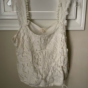 Brand new - Ivory/white Anthropology Crochet Top by Tiny Macie - Size Large